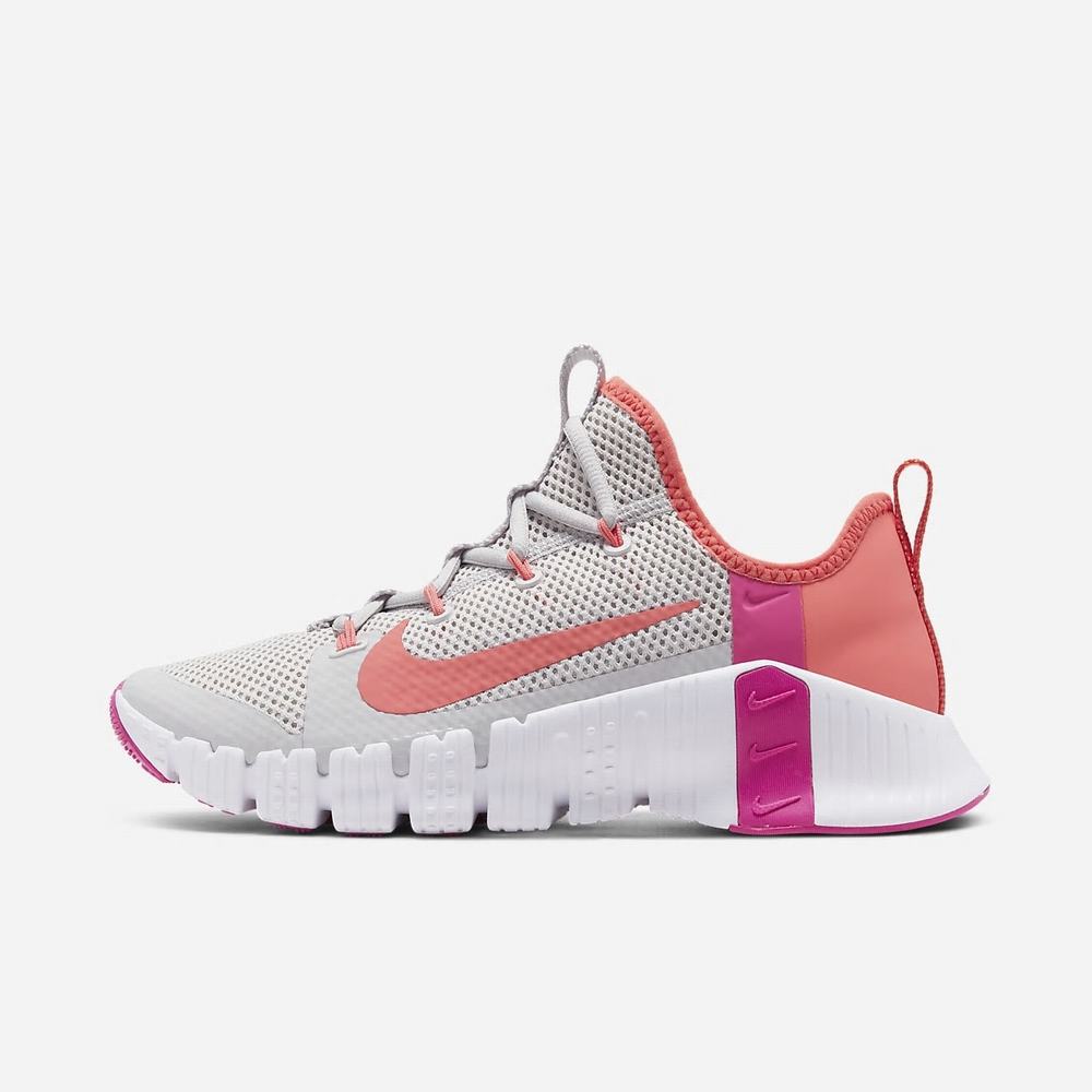 Chaussure De Crossfit Nike Free Metcon 3 Grise 8310-259 Vast Grey/White/Fire Pink/Magic Ember Femme | FWQ-14379888